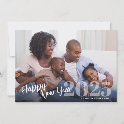 Bleshful Happy New Year Scriptの写真とメッセージ シーズンカード (正面)