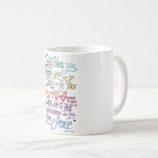 Bless主はカラフルでクラシックなマグ保ち、 コーヒーマグカップ (正面右)