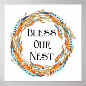 Bless Our Nest Boho Feathers   ポスター (正面)