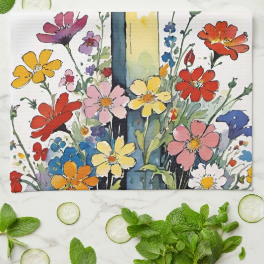 Bless The Food Before Us Prayer キッチンタオル (折り畳み)