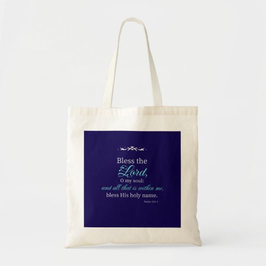 Bless The Lord Christian Tote Bag トートバッグ (正面)