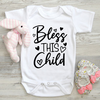 Bless This Child Christian Baby Bodysuit Kid Shirt ベビーボディスーツ