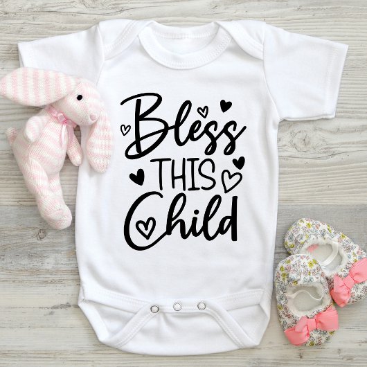 Bless This Child Christian Baby Bodysuit Kid Shirt ベビーボディスーツ