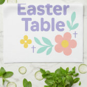 Bless This Easter Table Floral Towel 2026 キッチンタオル (折り畳み)