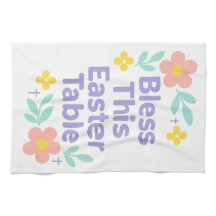 Bless This Easter Table Floral Towel 2026