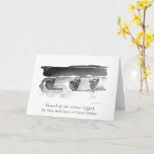 blessedより脚が短い"コーギーの至福です カード (黄色い花)