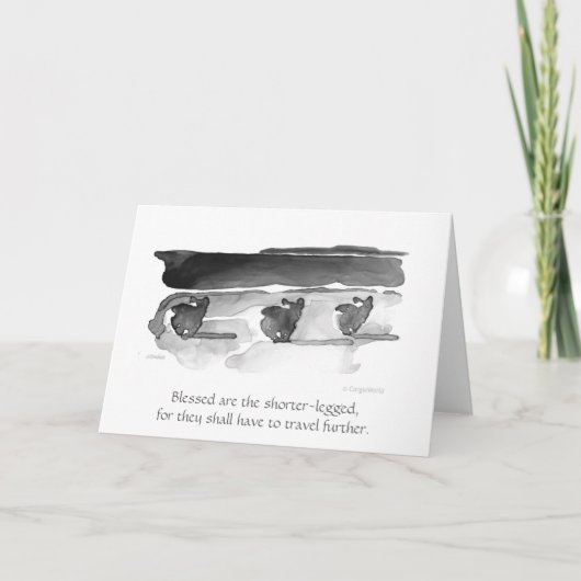 blessedより脚が短い"コーギーの至福です カード (正面)