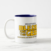 blessedギークのマグです ツートーンマグカップ (左)
