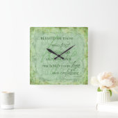 blessed主でClock信頼する人です スクエア壁時計 (ホーム)