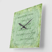 blessed主でClock信頼する人です スクエア壁時計 (傾斜)