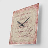 blessed主でClock信頼する人です スクエア壁時計 (傾斜)