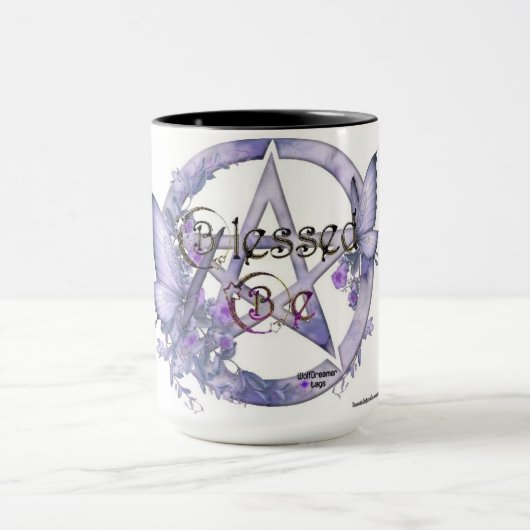 blessed五芒星のコーヒー・マグです マグカップ (中央)