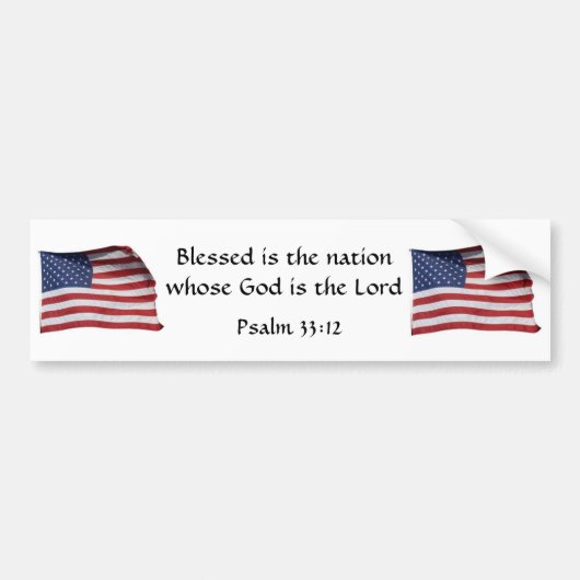 blessed国家のバンパーステッカーです バンパーステッカー (正面)