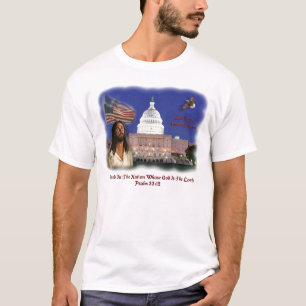 blessed神が主の国家です tシャツ