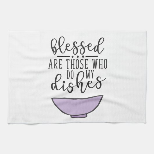 blessed私の皿をする人です キッチンタオル (横)