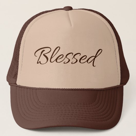 "Blessed" キリスト教 信仰ベース キャップ (正面)