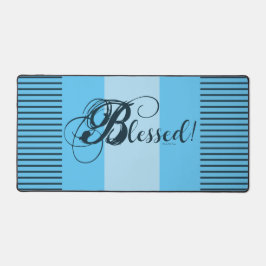 "Blessed!" デスクマット (ブルー)