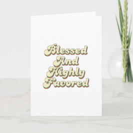 Blessed And Highly Favored Retro Vintage Style カード