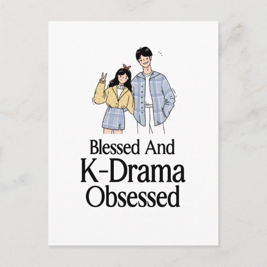 Blessed and K-Drama Obsessed ポストカード (正面)