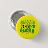 Blessed And Lucky St. Patrick’s Day Design-61103 缶バッジ (正面&裏面)