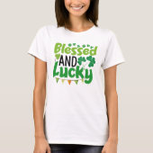 Blessed And Lucky St. Patrick’s Day Design-61103 Tシャツ (正面)