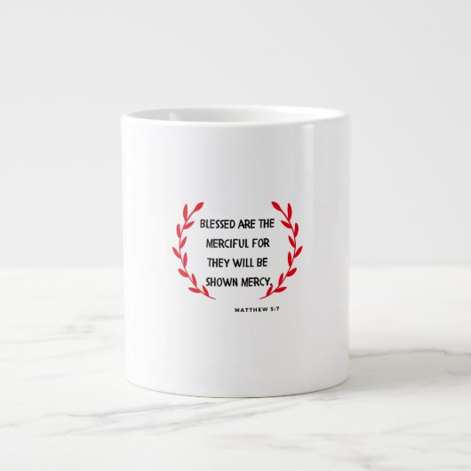 Blessed Are The Merciful Christmas Mug ジャンボコーヒーマグカップ (正面)