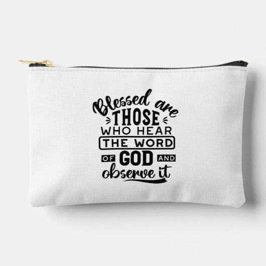 Blessed Are Those Who Hear the Word of God Quotes アクセサリーポーチ (正面)