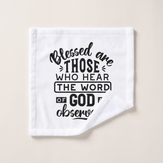 Blessed Are Those Who Hear the Word of God Quotes ウォッシュタオル (ウォッシュタオル)