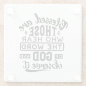 Blessed Are Those Who Hear the Word of God Quotes ガラスコースター (裏面)