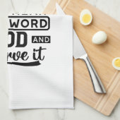 Blessed Are Those Who Hear the Word of God Quotes キッチンタオル (四つ折り)