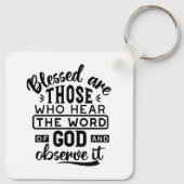 Blessed Are Those Who Hear the Word of God Quotes キーホルダー (裏面)