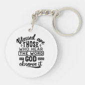 Blessed Are Those Who Hear the Word of God Quotes キーホルダー (裏面)