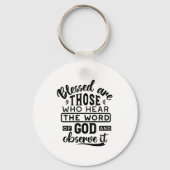 Blessed Are Those Who Hear the Word of God Quotes キーホルダー (裏面)