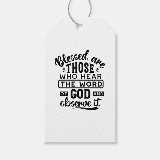 Blessed Are Those Who Hear the Word of God Quotes ギフトタグ (正面)