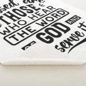 Blessed Are Those Who Hear the Word of God Quotes シェルパブランケット (3/4)