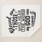 Blessed Are Those Who Hear the Word of God Quotes シェルパブランケット (正面(横))
