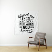 Blessed Are Those Who Hear the Word of God Quotes タペストリー (インサイチュ)