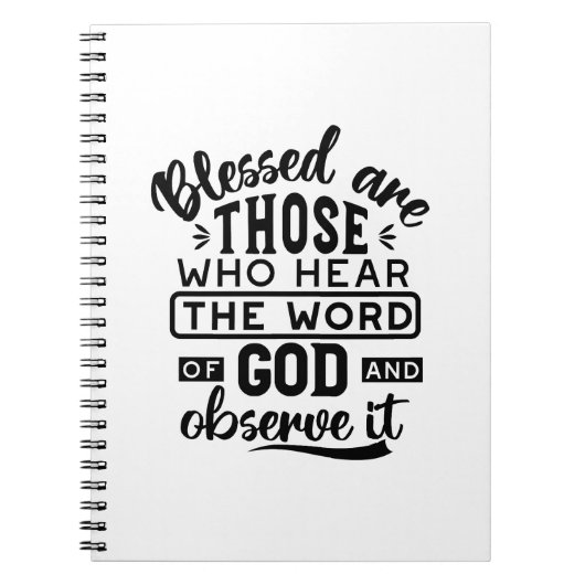 Blessed Are Those Who Hear the Word of God Quotes ノートブック (正面)