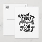 Blessed Are Those Who Hear the Word of God Quotes ポストカード (正面/裏面)
