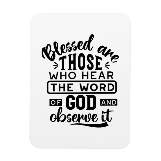 Blessed Are Those Who Hear the Word of God Quotes マグネット (縦)