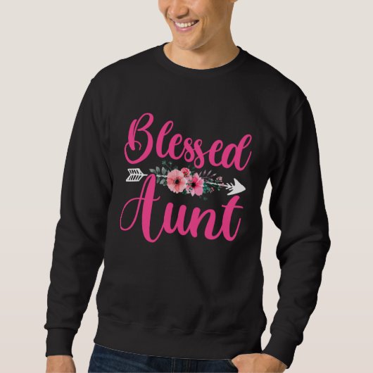Blessed Aunt  Mother s Day Blessed Auntie Sister M スウェットシャツ (正面)