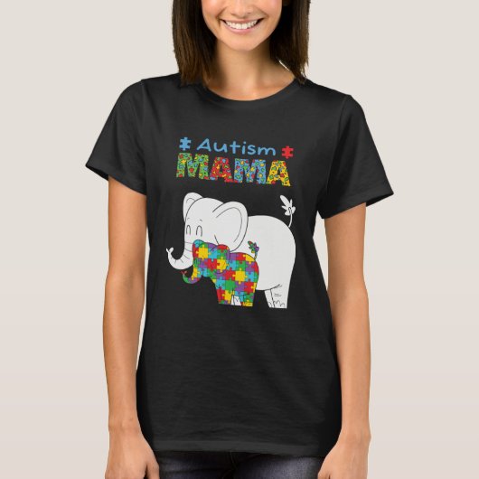 Blessed Autism Mom Mother Autistic Kids Awareness  Tシャツ (正面)