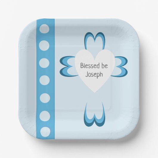 Blessed Baptism Paper Plate ペーパープレート (正面)