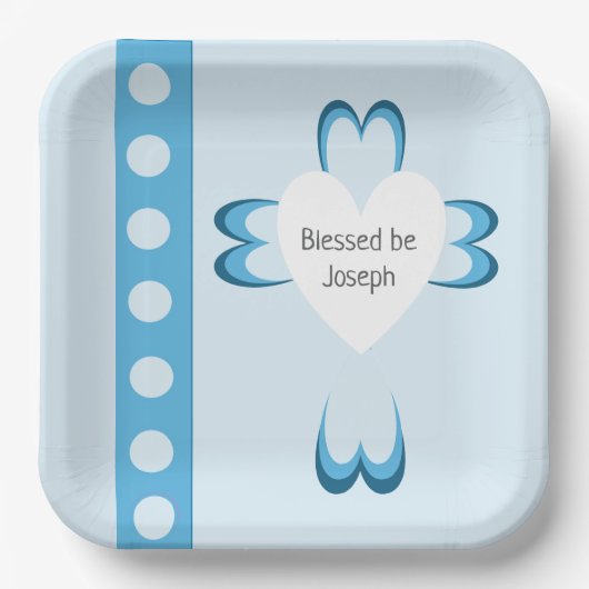 Blessed Baptism Paper Plate ペーパープレート (正面)