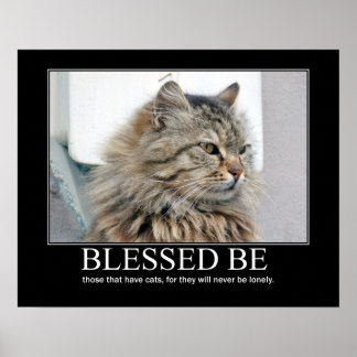 Blessed Be.. Cat Lover Artwork ポスター