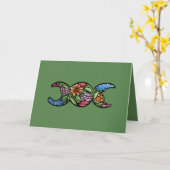 "Blessed Be" Triple Moon Bloom   カード (黄色い花)