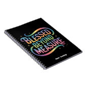 Blessed Beyond Measure Bible Inspiration Quote ノートブック (右側)