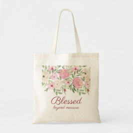 Blessed Beyond Measure Pink Floral  トートバッグ