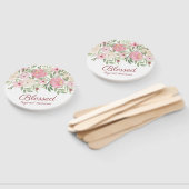 Blessed Beyond Measure Pink Floral  ハンドファン (組立なし)