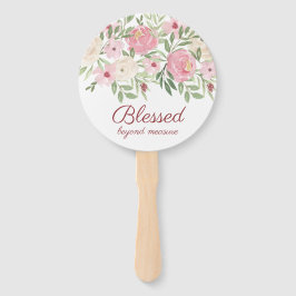 Blessed Beyond Measure Pink Floral  ハンドファン
